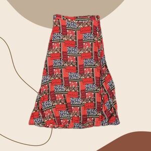 F21 Patch Print Maxi Skirt